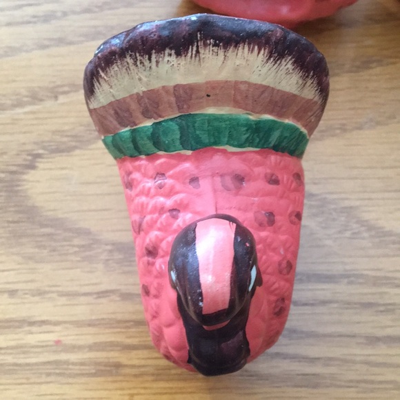 4 Turkey Ceramic Napkin Rings - Picture 4 of 10